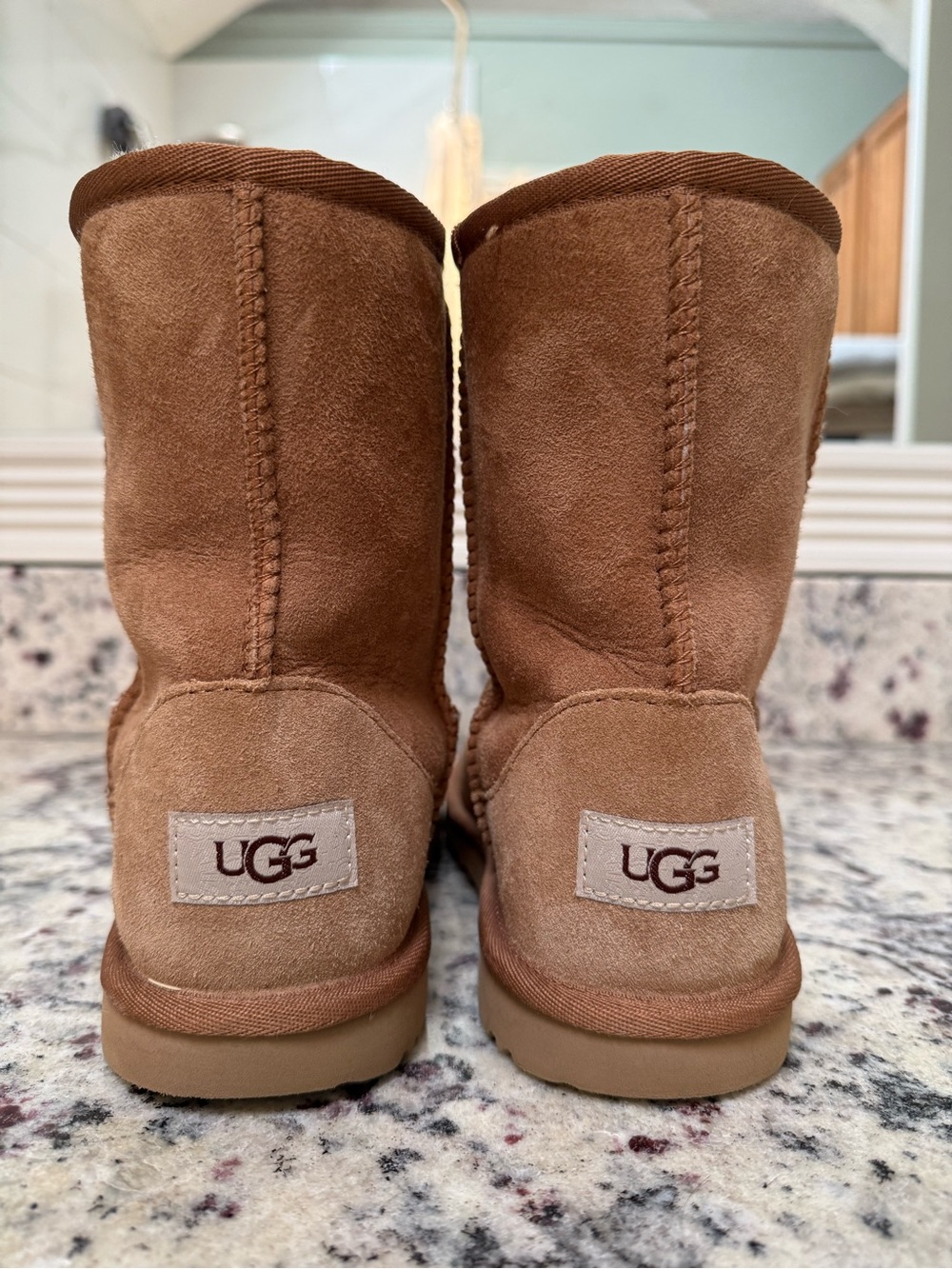 UGG Kids Classic Short Boots in Chestnut Suede